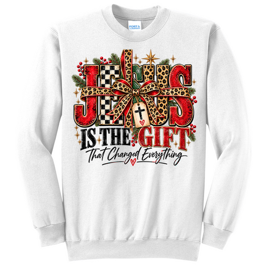 Jesus is the Gift that Changed Everything - White (Tee/Sweatshirt/Hoodie)