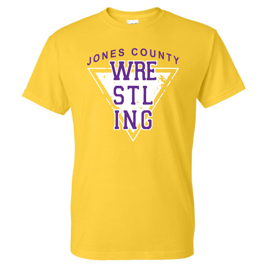 Jones County - Jones County Wrestling Triangle - Yellow (Tee/DriFit/Hoodie/Sweatshirt) - Southern Grace Creations