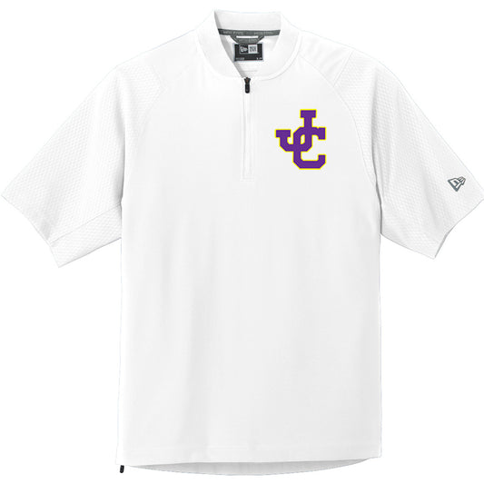 Jones County - New Era Cage Short Sleeve 1-4-Zip Jacket with JC Logo - White