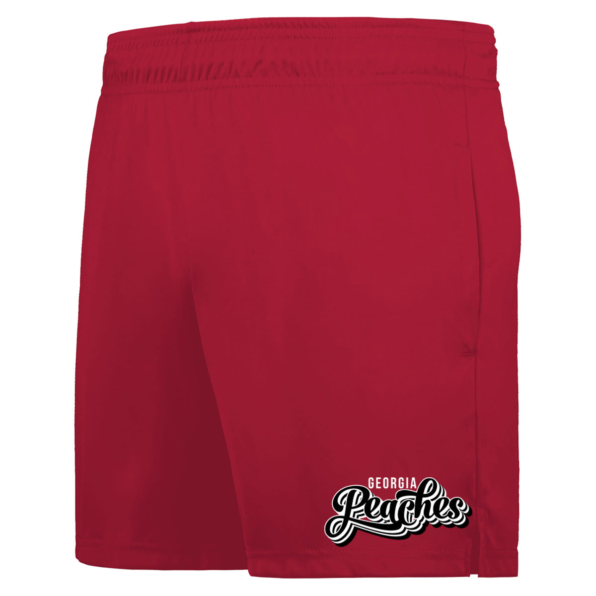 Peaches - Georgia Peaches Script Stacked Retro - Ladies Momentum Shorts (223722)