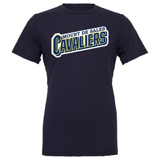 MDS - Mount De Sales Cavaliers Slanted - Navy (Tee/DriFit/Hoodie/Sweatshirt)