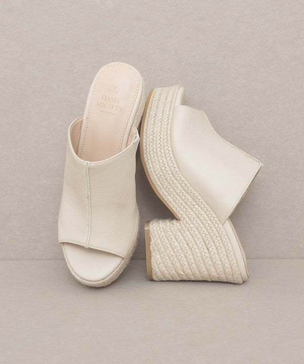 OASIS SOCIETY Melissa - Espadrille Platform Slide - Southern Grace Creations