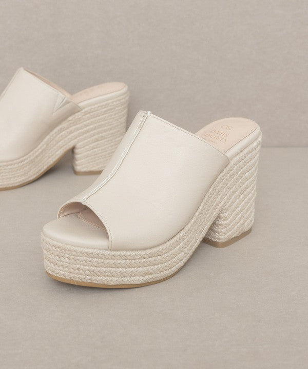 OASIS SOCIETY Melissa - Espadrille Platform Slide - Southern Grace Creations