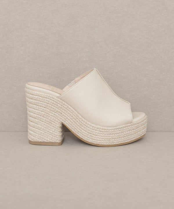 OASIS SOCIETY Melissa - Espadrille Platform Slide - Southern Grace Creations