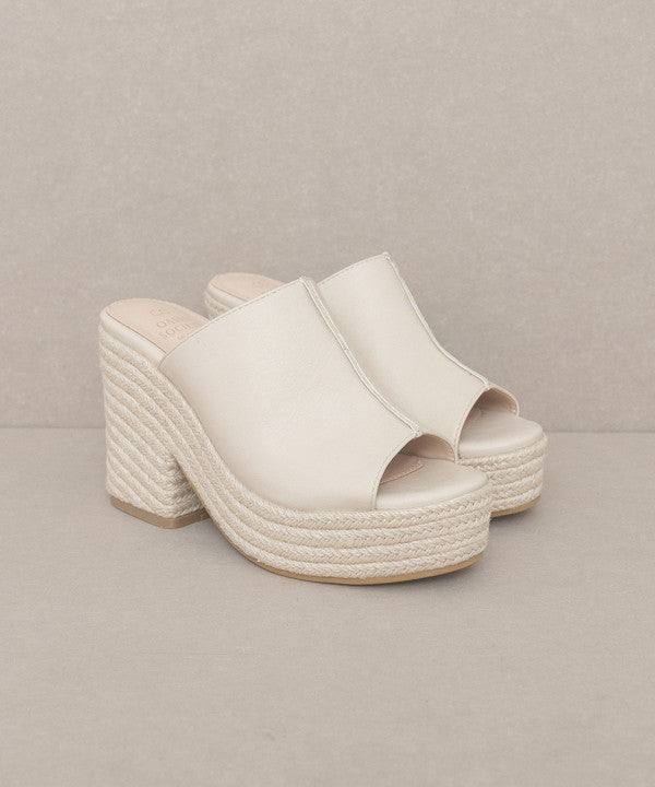 OASIS SOCIETY Melissa - Espadrille Platform Slide - Southern Grace Creations