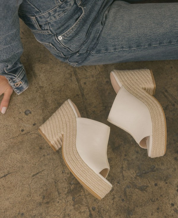 OASIS SOCIETY Melissa - Espadrille Platform Slide - Southern Grace Creations