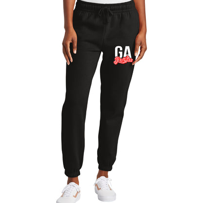 Peaches - GA Peaches Script Stacked Retro - District Women’s V.I.T.™ Fleece Sweatpant (DT6110)