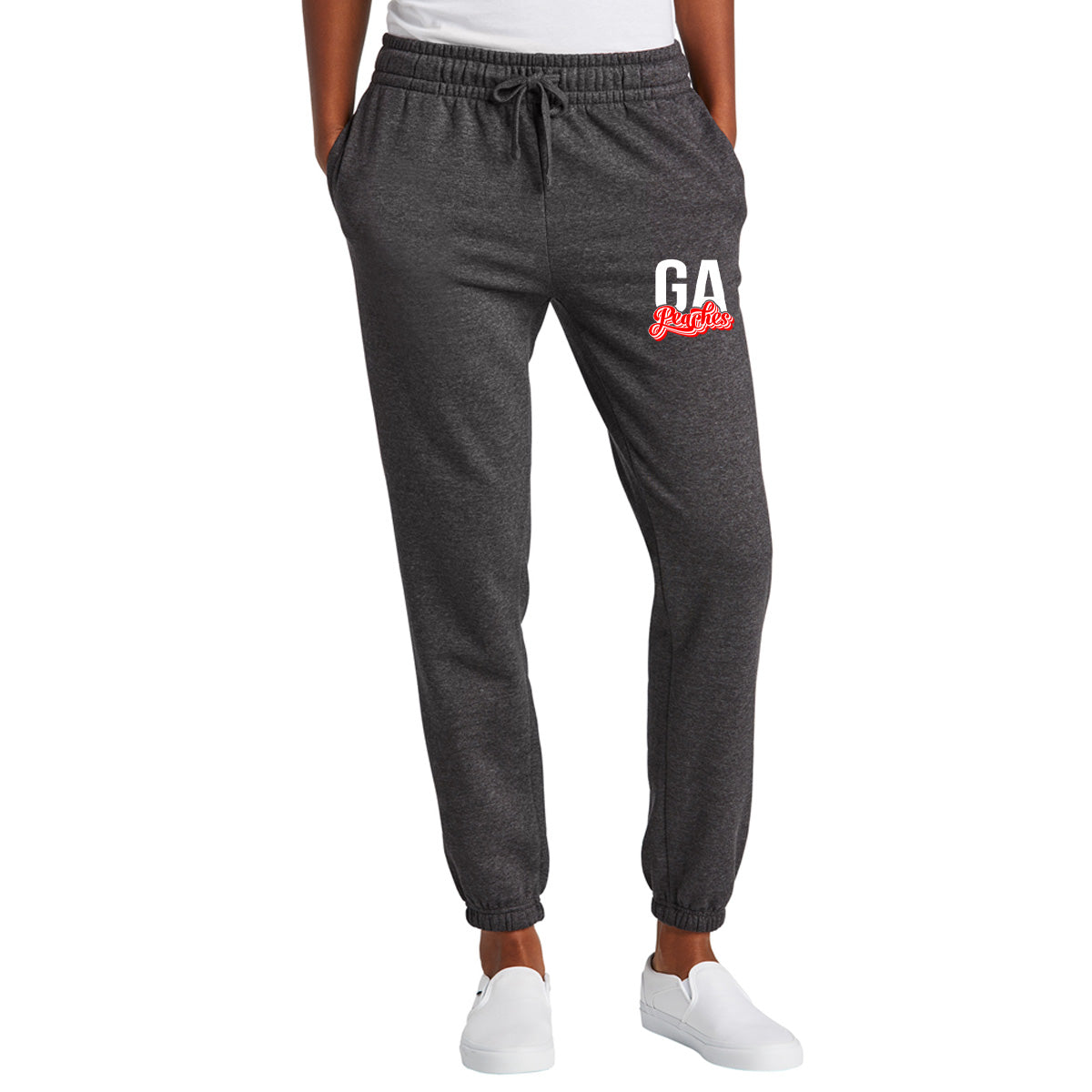 Peaches - GA Peaches Script Stacked Retro - District Women’s V.I.T.™ Fleece Sweatpant (DT6110)