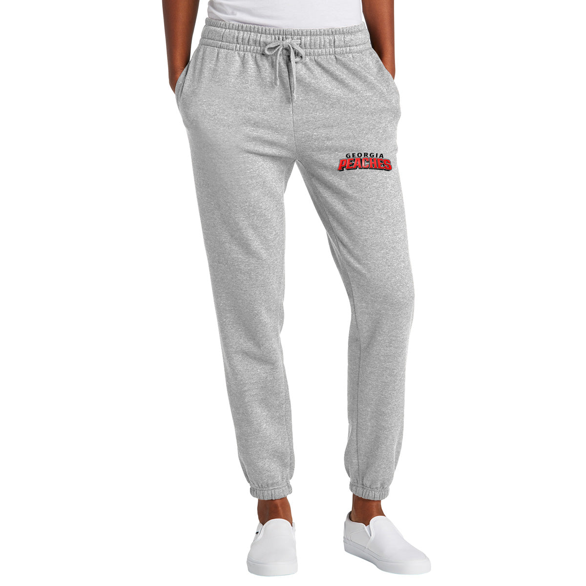 Peaches - Georgia Peaches Bronzier Curved Shadow - District Women’s V.I.T. Fleece Sweatpant (DT6110)