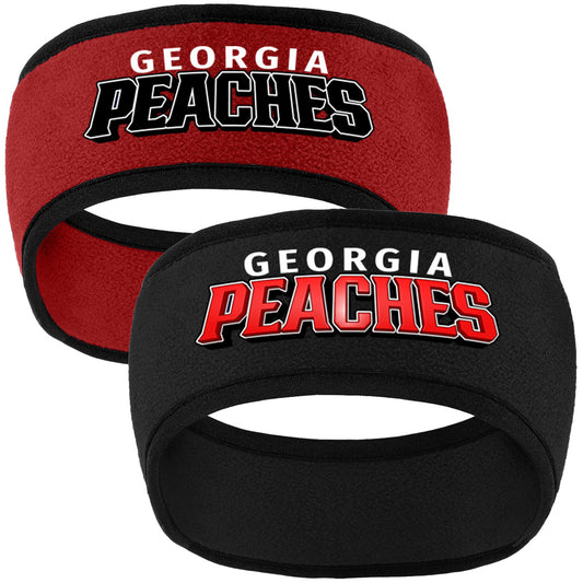 Peaches - Georgia Peaches Bronzier Curved Shadow - Two-Color Fleece Headband (C916)