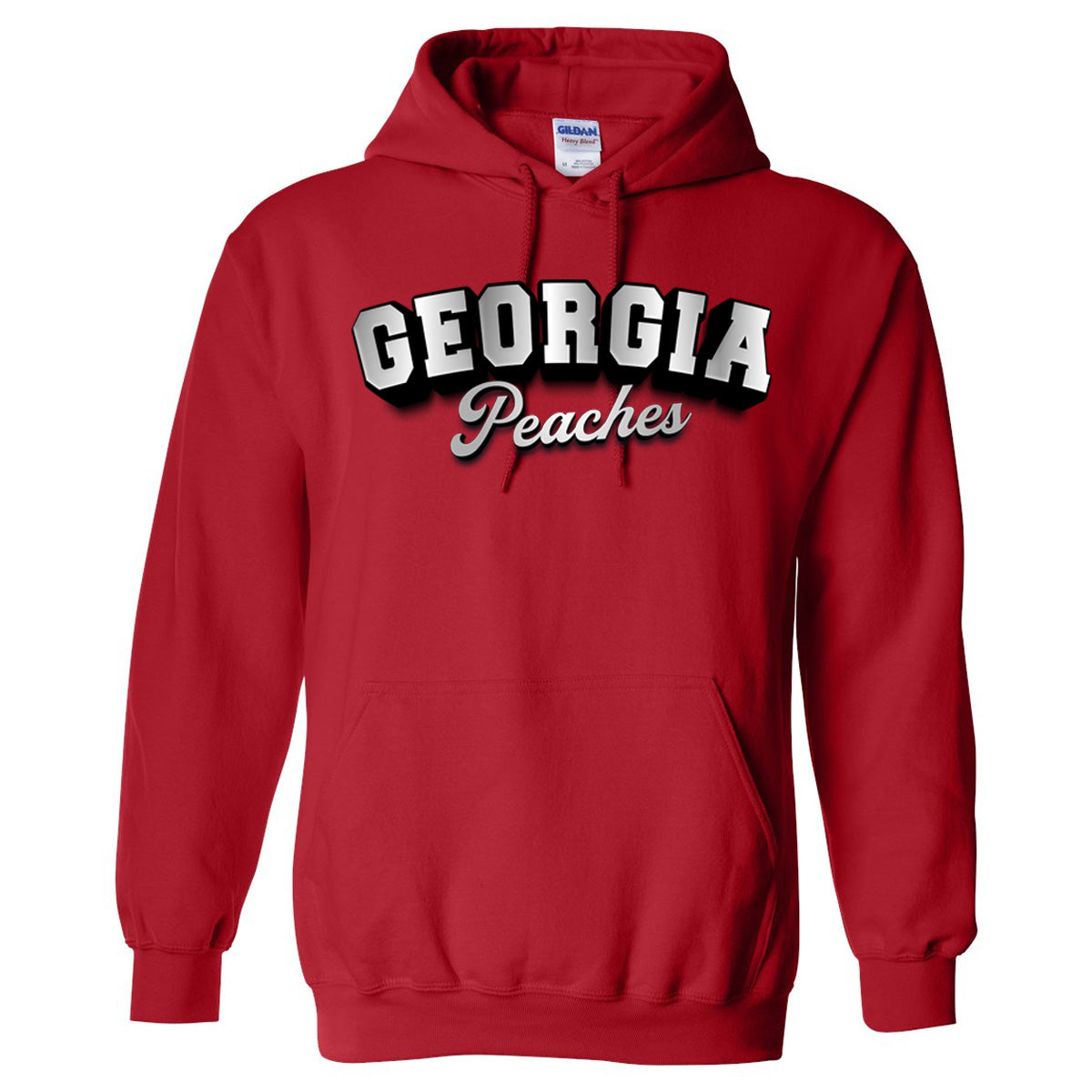 Peaches - Georgia Peaches Curved Metallic - Red (Tee/Drifit/Hoodie/Sweatshirt)