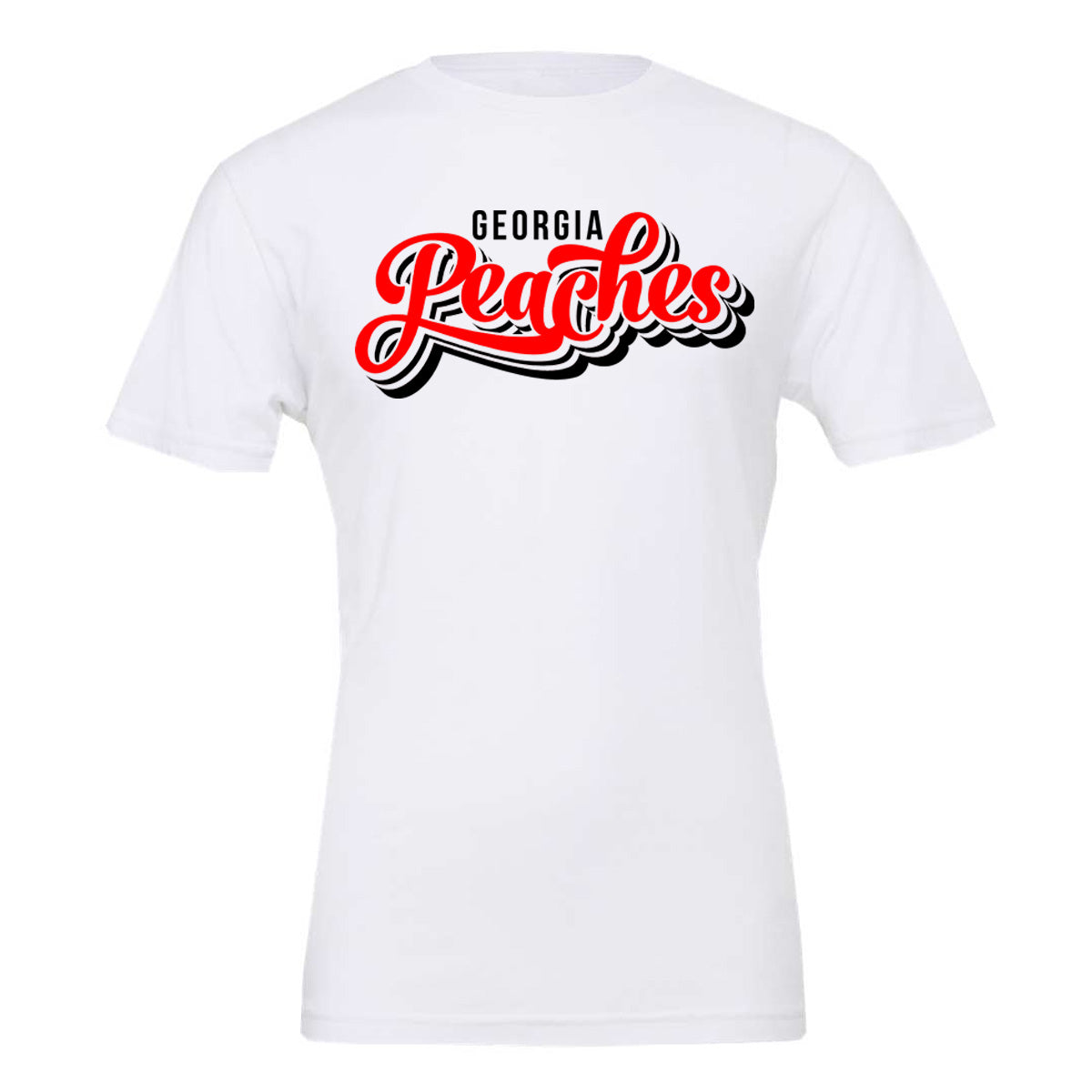 Peaches - Georgia Peaches Script Stacked Retro (Tee/Drifit/Hoodie/Sweatshirt)