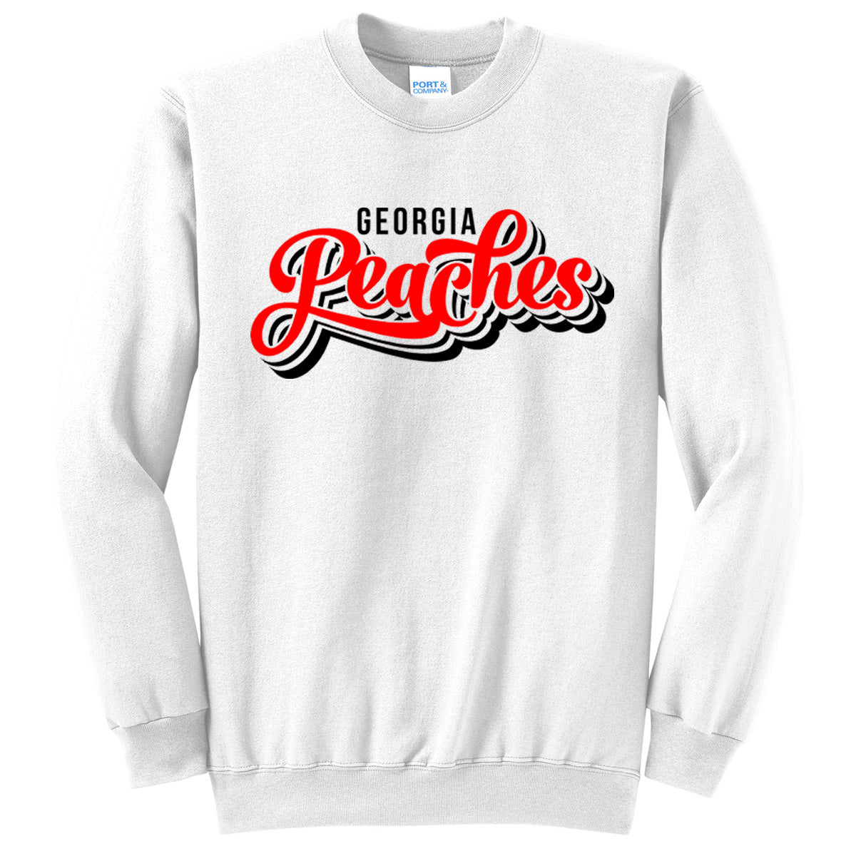 Peaches - Georgia Peaches Script Stacked Retro (Tee/Drifit/Hoodie/Sweatshirt)