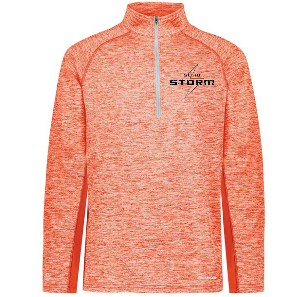 SOHO - Electrify Coolcore 1.2 Zip Pullover with SOHO Storm Lightning Bolt Logo - Orange - Southern Grace Creations