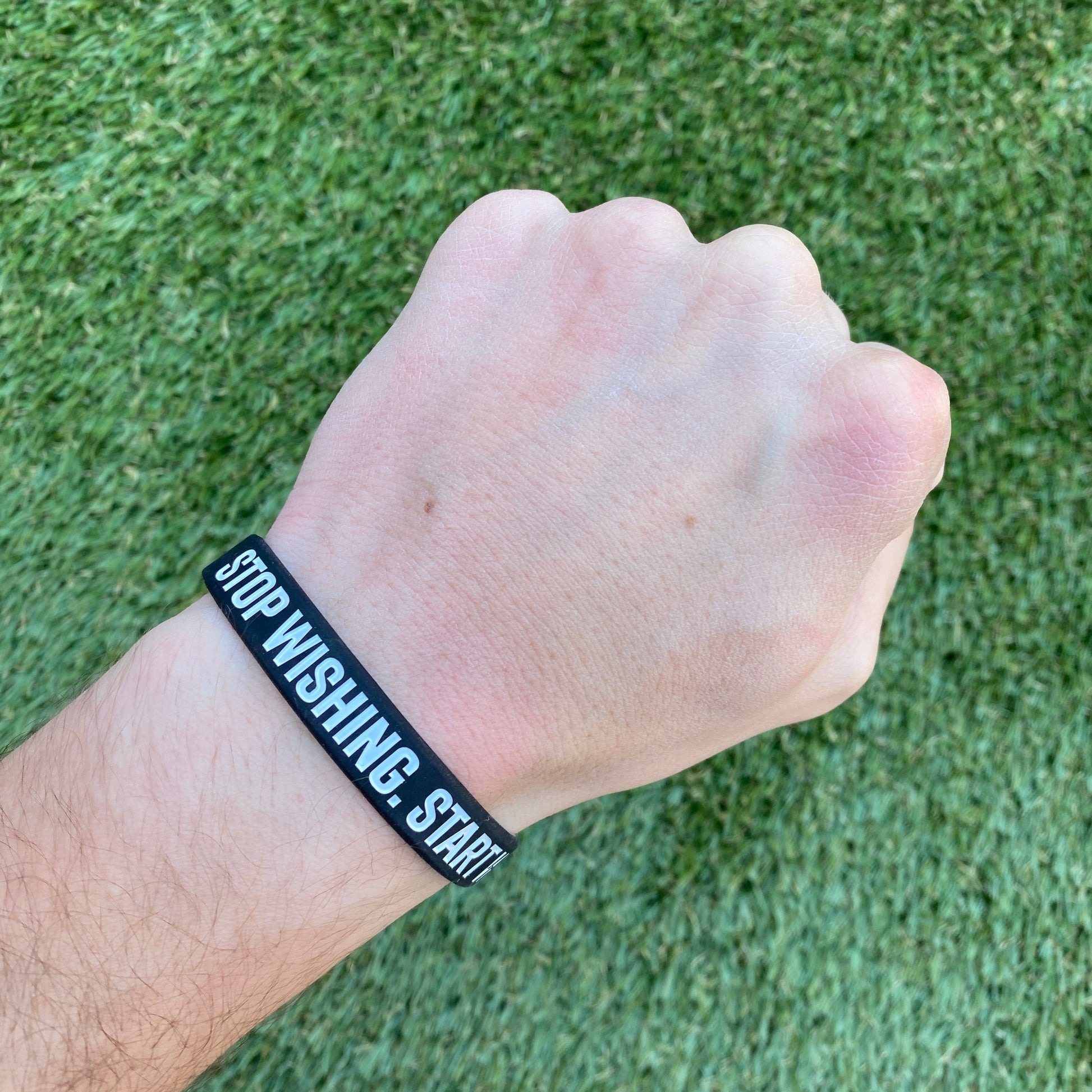 STOP WISHING. START WORKING. Wristband - Southern Grace Creations