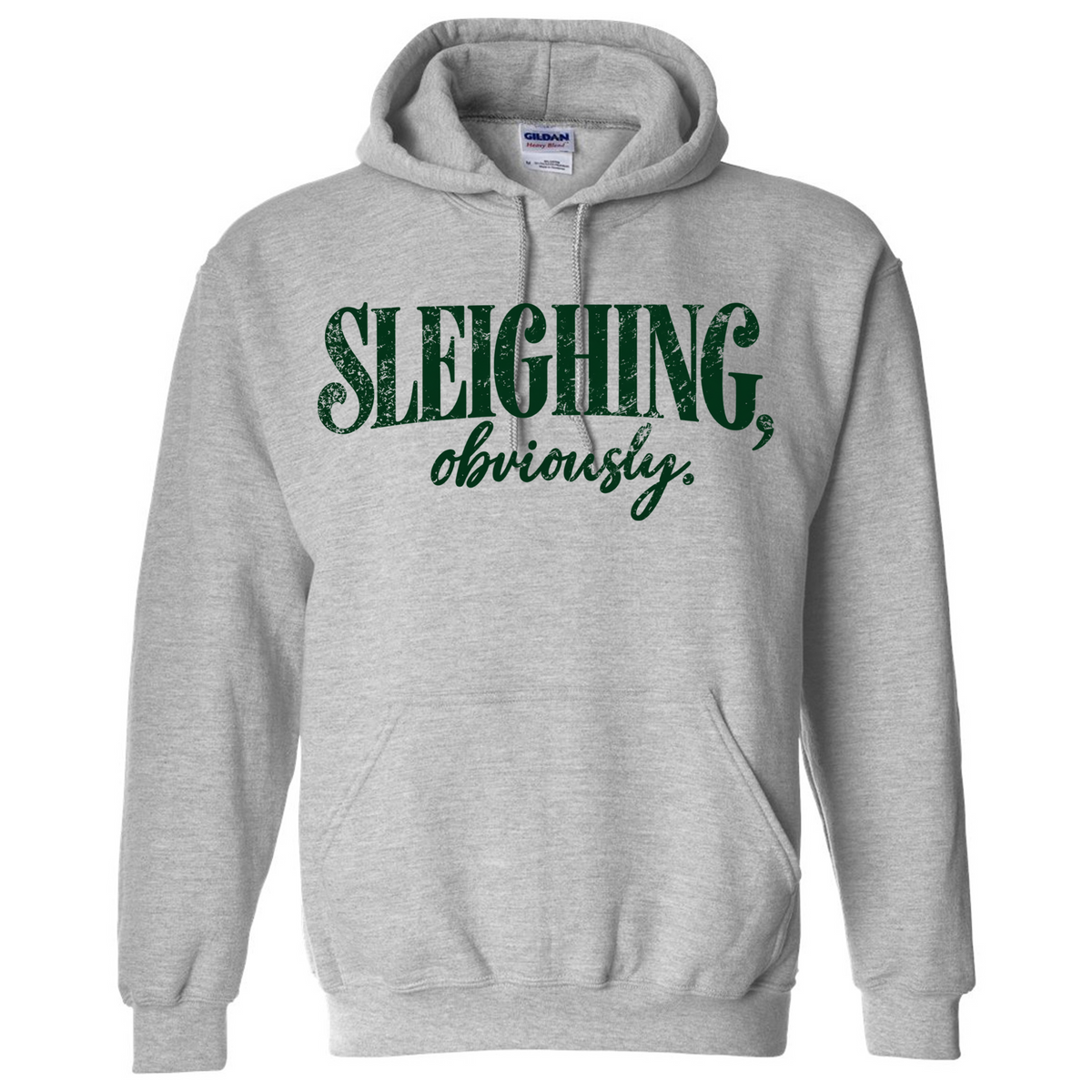 Sleighing, obviously. distressed holiday print - Athletic Heather (Tee/Sweatshirt/Hoodie)