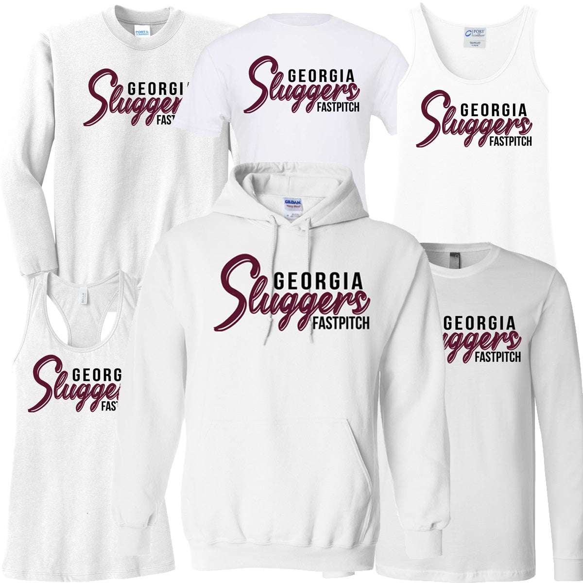 Sluggers - Georgia Sluggers Fastpitch Balloman - White (Tee/Tank/Drifit/Hoodie/Sweatshirt)