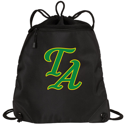 Twiggs Academy - Cinch Backpack with TA (san andreas font) - Black (BG810) - Southern Grace Creations