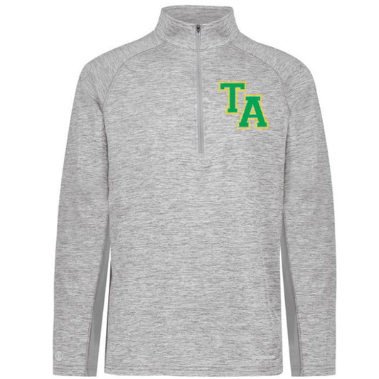 Twiggs Academy - Electrify Coolcore 1.2 Zip Pullover with TA (varsity font) - Athletic Grey - Southern Grace Creations