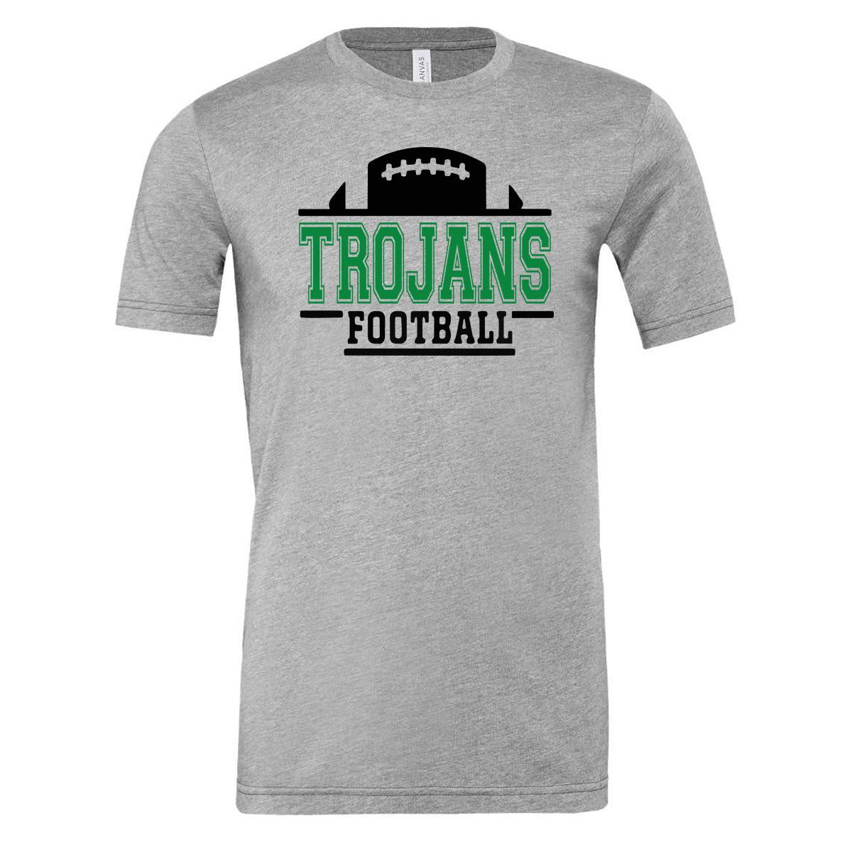 Twiggs Academy - Football Trojans Football - Athletic Heather (Tee/Drifit/Hoodie/Sweatshirt) - Southern Grace Creations