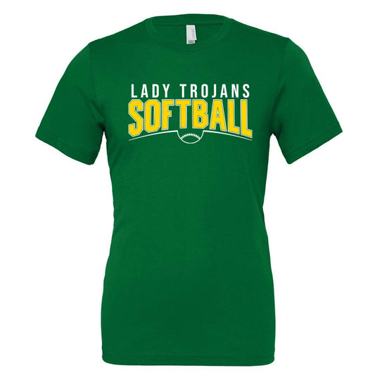 Twiggs Academy - Lady Trojans Softball Curved - Kelly (Tee/DriFit/Hoodie/Sweatshirt) - Southern Grace Creations