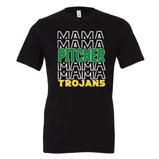 Twiggs Academy - Pitcher Mama Trojans - Black (Tee/DriFit/Hoodie/Sweatshirt) - Southern Grace Creations