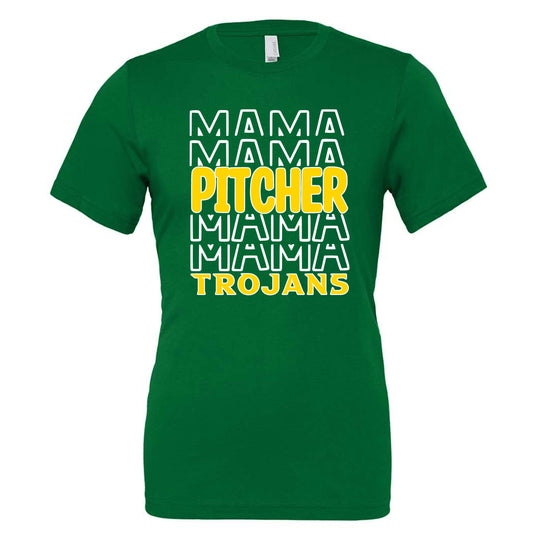 Twiggs Academy - Pitcher Mama Trojans - Kelly (Tee/DriFit/Hoodie/Sweatshirt) - Southern Grace Creations