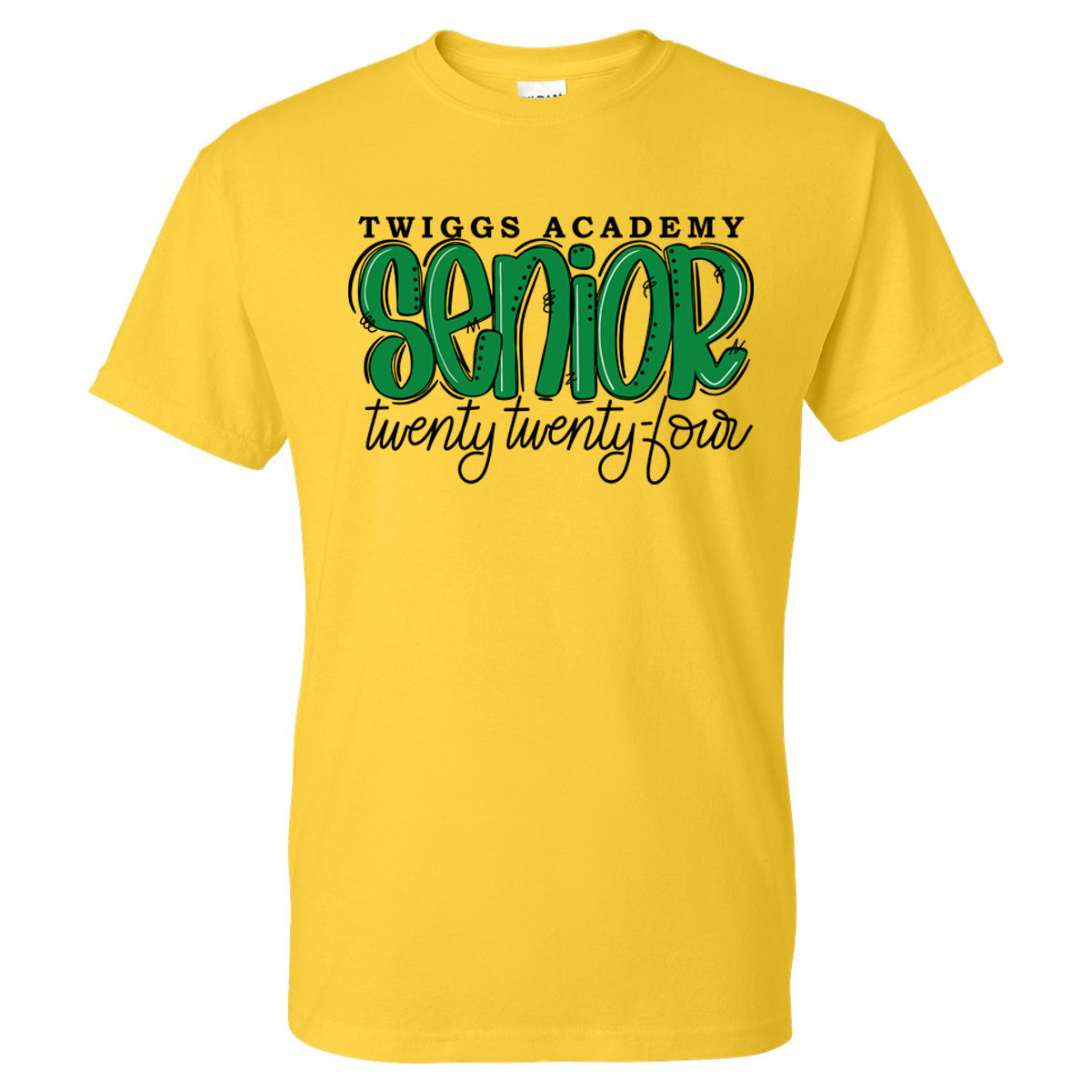 Twiggs Academy - Senior Twenty Twenty-Four - Yellow (Tee/Hoodie/Sweatshirt) - Southern Grace Creations