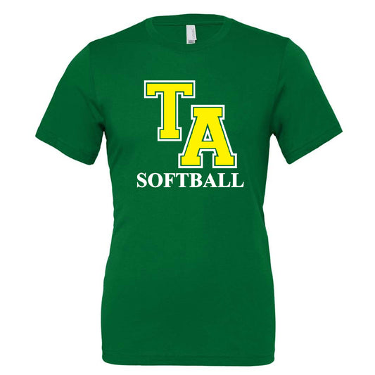 Twiggs Academy - TA Softball Full Front - Kelly (Tee/Drifit/Hoodie/Sweatshirt) - Southern Grace Creations