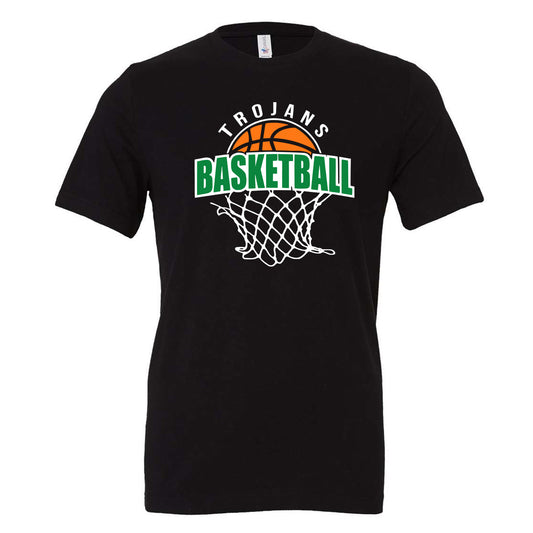 Twiggs Academy - Trojans Basketball and Basketball Net - Black (Tee/DriFit/Hoodie/Sweatshirt) - Southern Grace Creations