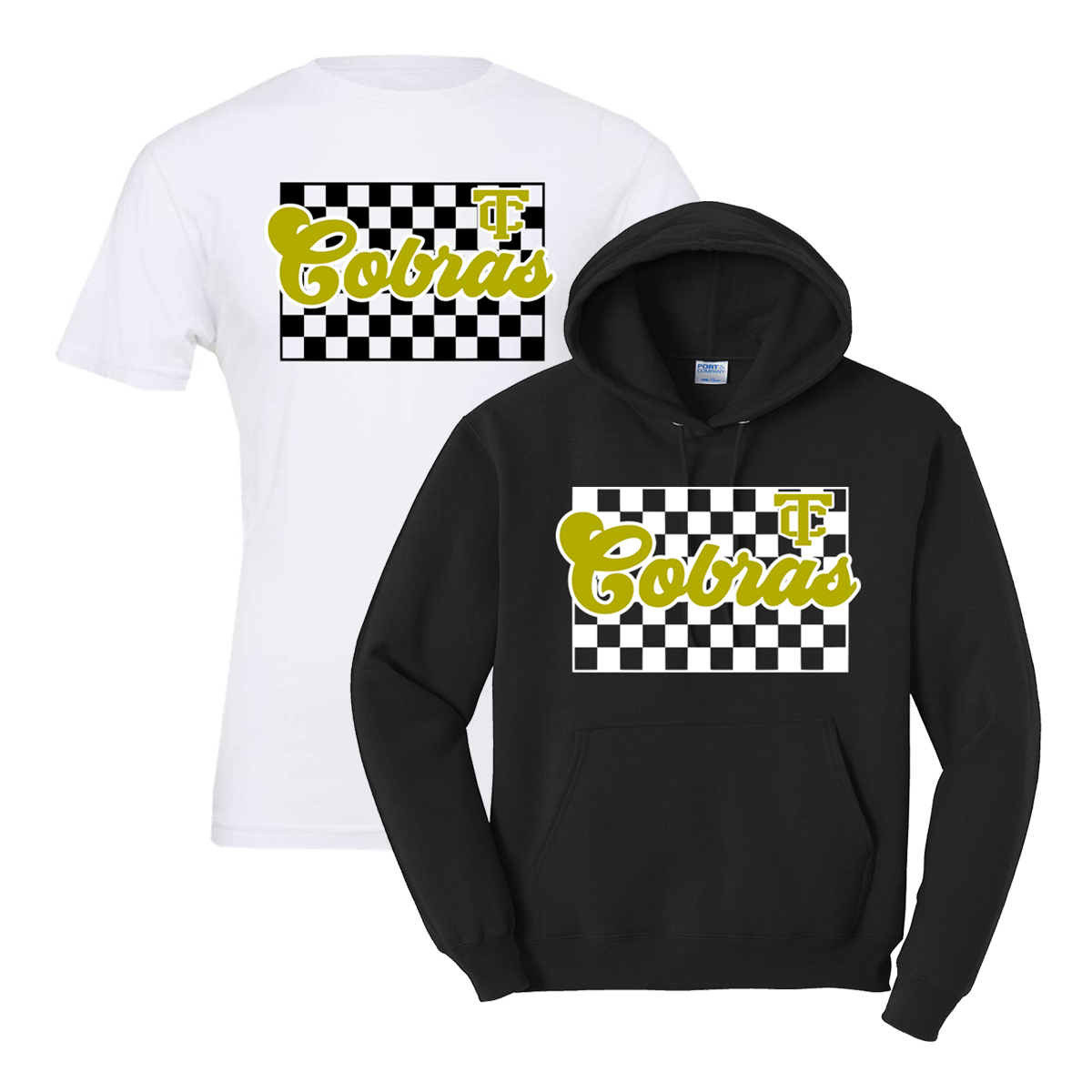 •Twiggs County - Cobras Checker Board (Tee/Drifit/Hoodie/Sweatshirt)