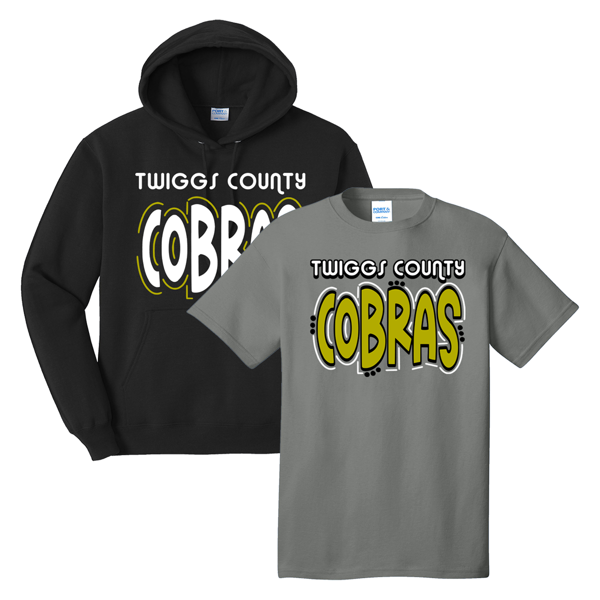 •Twiggs County - Cobras Doodle Letters (Tee/Drifit/Hoodie/Sweatshirt)