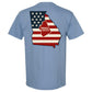 Twiggs County - Georgia with Flag and Twiggs County - Comfort Color Short Sleeves - Washed Denim (1717)