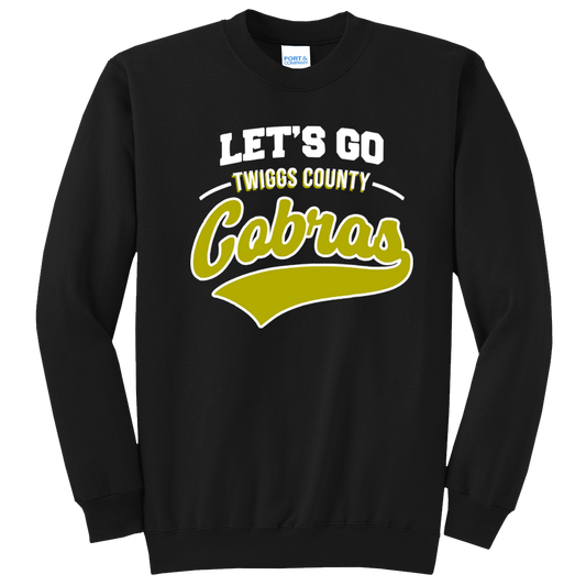 •Twiggs County - Let's Go Cobras Curved Under Ribbon - Black (Tee/Drifit/Hoodie/Sweatshirt)