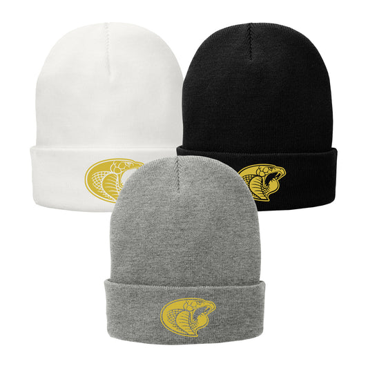 •Twiggs County - Cobra Head (Gold) - Fleece-Lined Knit Cap (CP90L)