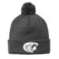 •Twiggs County - Cobra Head (White) - Solid Pom Pom Beanie (STC37)