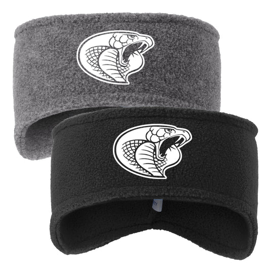 •Twiggs County - Cobra Head (White) - Stretch Fleece Headband (C910)