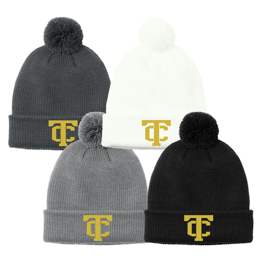 •Twiggs County - TC (Gold) - Cozy Pom Beanie (C978)