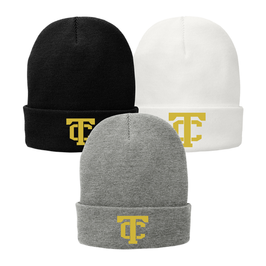 •Twiggs County - TC (Gold) - Fleece-Lined Knit Cap (CP90L)
