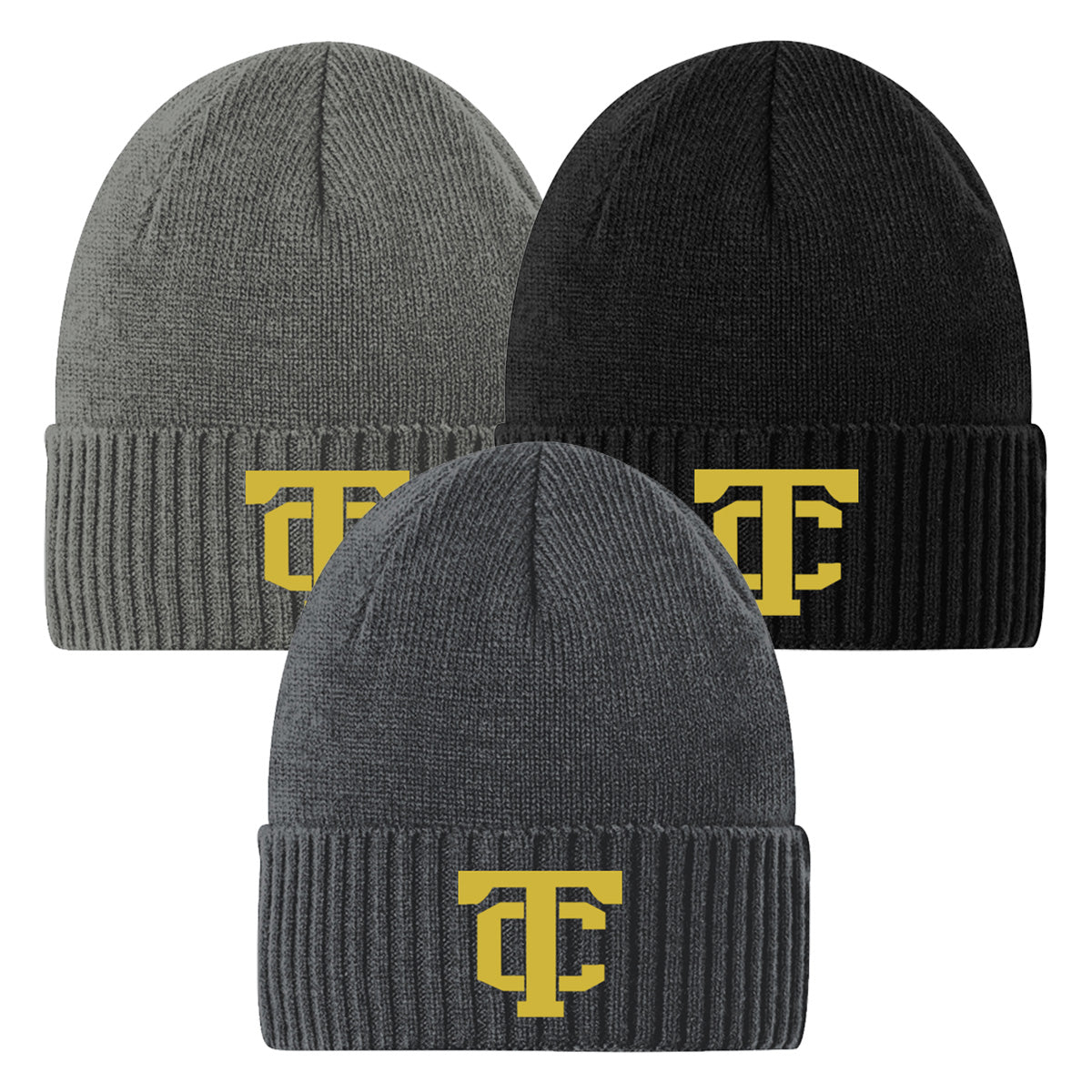 •Twiggs County - TC (Gold) - Rib Knit Cuff Beanie (C951)