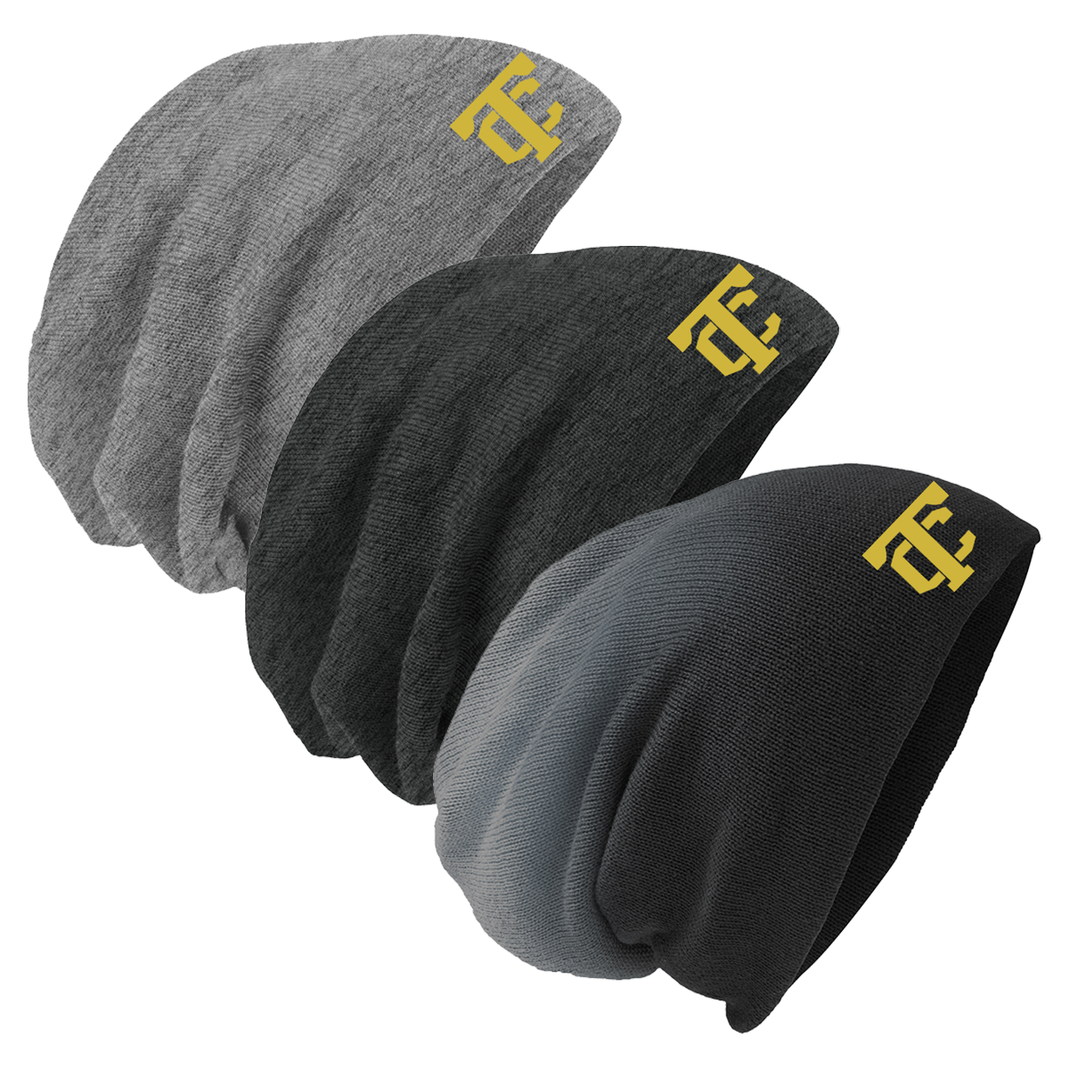 •Twiggs County - TC (Gold) - Slouch Beanie (DT618)