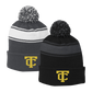 •Twiggs County - TC (Gold) - Stripe Pom Pom Beanie (STC28)