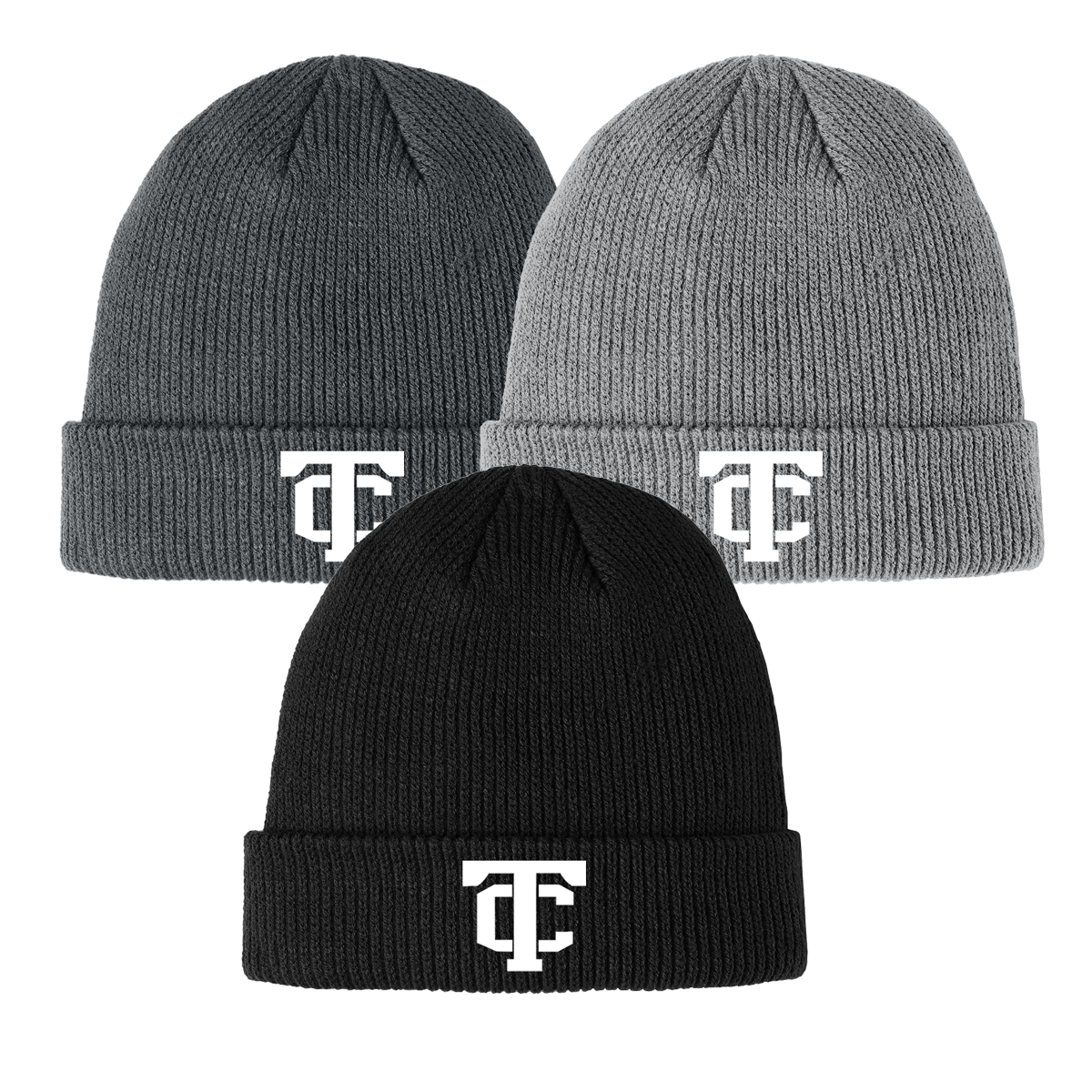 •Twiggs County - TC (White) - Cozy Cuffed Beanie (C977)