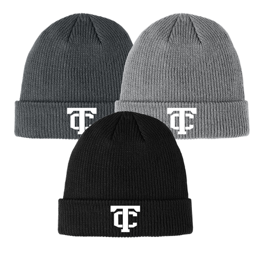 •Twiggs County - TC (White) - Cozy Cuffed Beanie (C977)