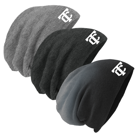 •Twiggs County - TC (White) - Slouch Beanie (DT618)