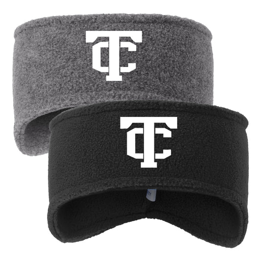 •Twiggs County - TC (White) - Stretch Fleece Headband (C910)