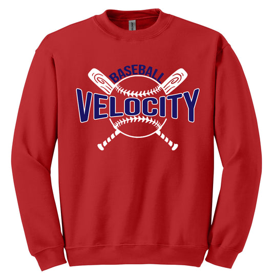 Velo BB - Baseball Velocity Bats and Ball - Red (Tee/Drifit/Hoodie/Sweatshirt) - Southern Grace Creations