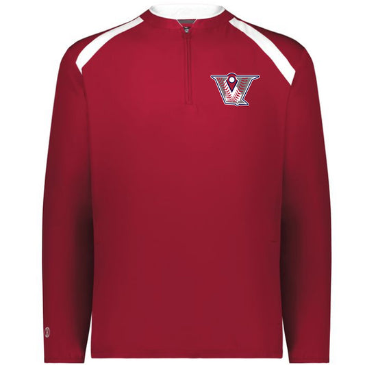 Velo BB - Clubhouse Longsleeves Cage Jacket with V Logo - Red - Southern Grace Creations