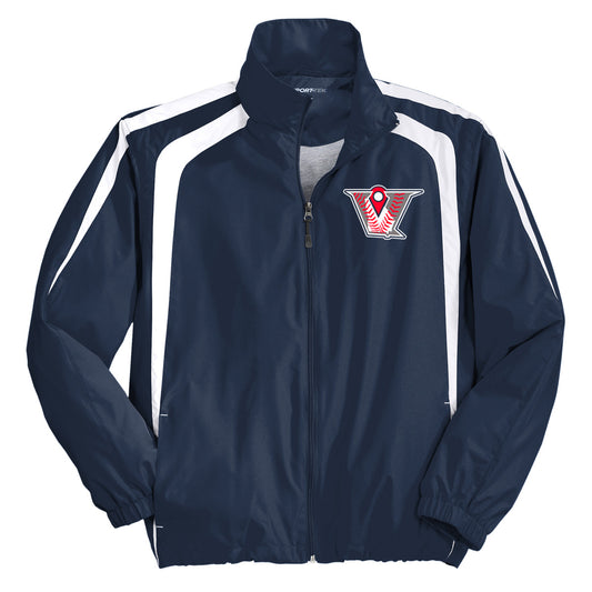 Velo BB - Colorblock Raglan Jacket with V Logo - Navy - Southern Grace Creations