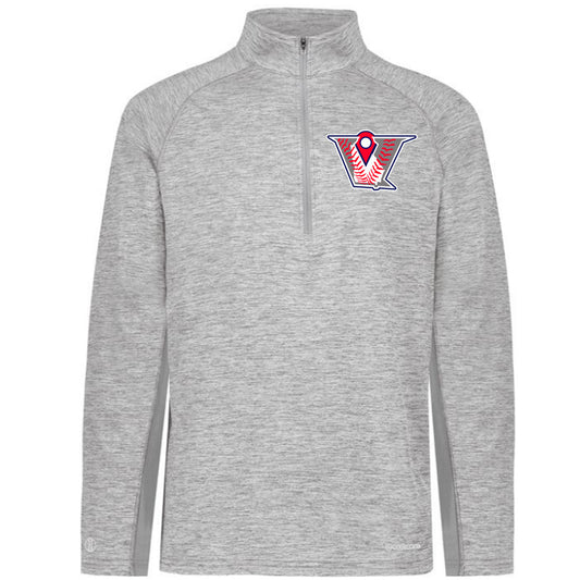 Velo BB - Electrify Coolcore 1.2 Zip Pullover with V Logo - Athletic Grey - Southern Grace Creations